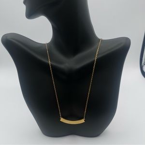 Curve Bar Necklace - Gold Plated